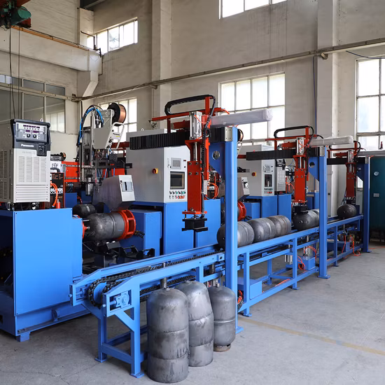 linha de produção máquina do cilindro de gás do GLP de 12,5kg dos equipamentos de fabricação do corpo do desenho profundo